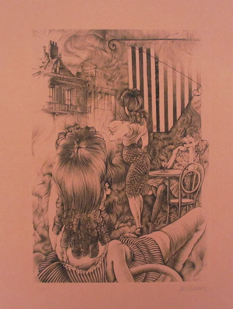 Água-Forte E Água-Tinta Bellmer - Incendie à Marseille