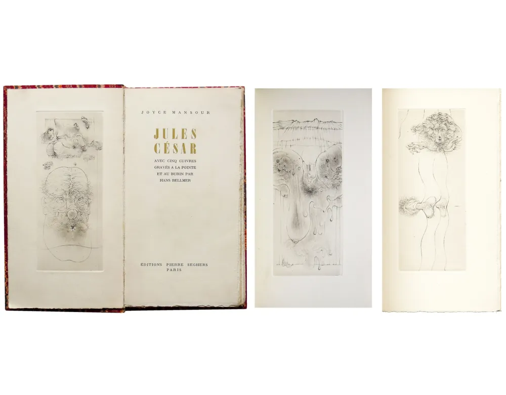 Livro Ilustrado Bellmer - Joyce MANSOUR. JULES CÉSAR. Avec 5 gravures de Hans Bellmer (1955)