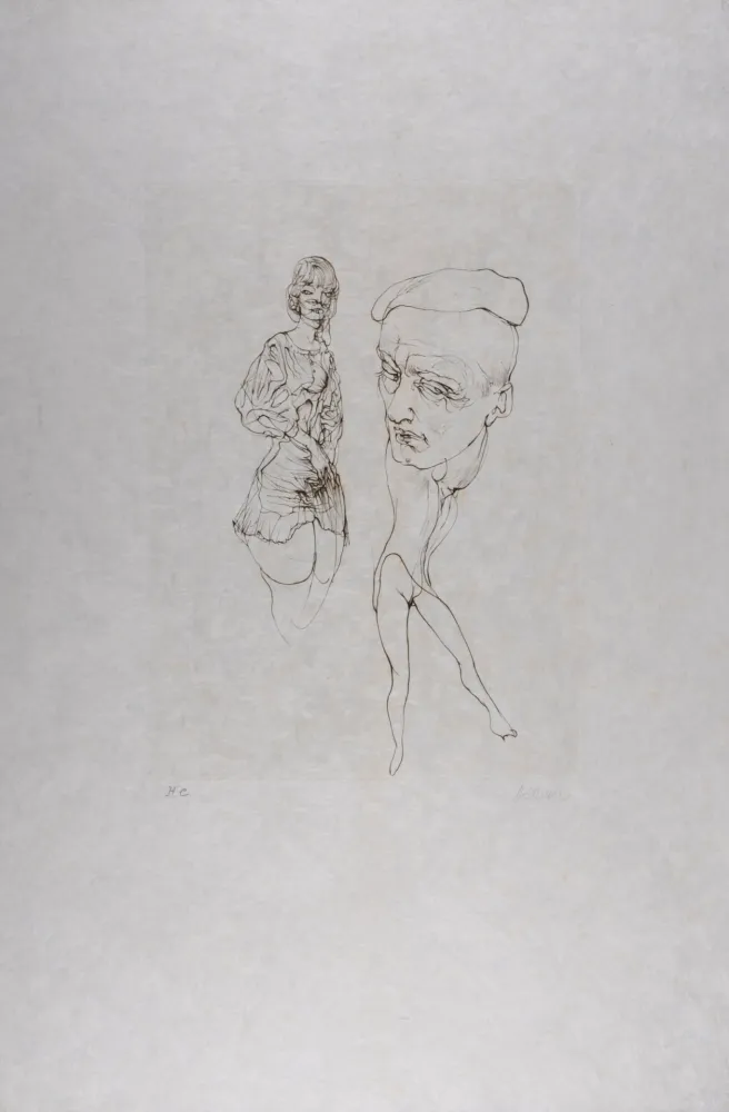 Água-Forte Bellmer - L'Homme à la casquette