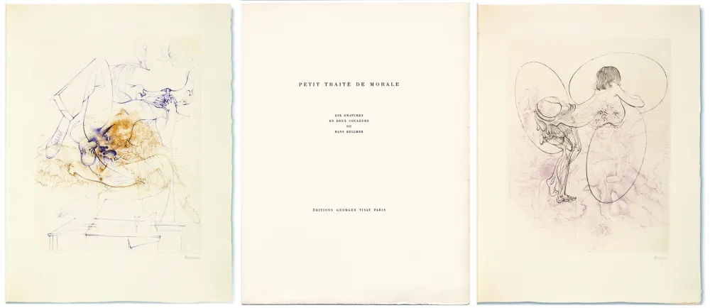 Livro Ilustrado Bellmer - PETIT TRAITÉ DE MORALE. 10 gravures en couleurs signées (Visat 1968)