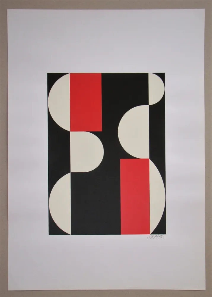 Serigrafia Béöthy Steiner - Composition, 1970