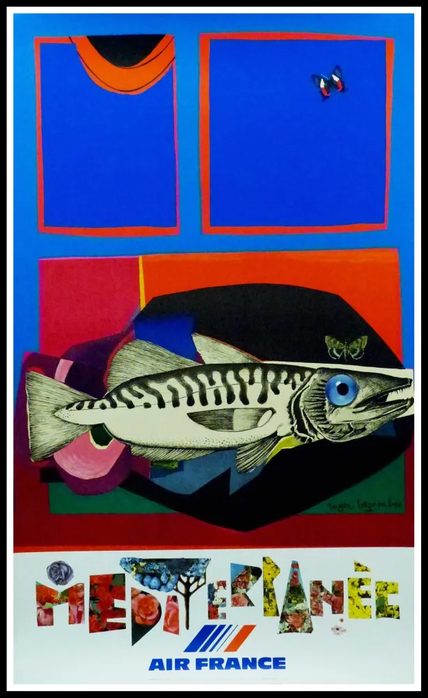 Cartaz Bezombes - AIR FRANCE MEDITERRANEE
