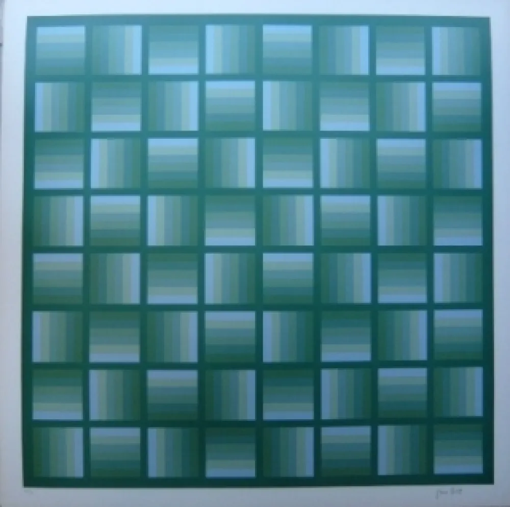 Litografia Bird - Tribute to vasarely 3