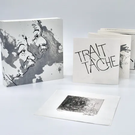 Livro Ilustrado Blanchard - TRAIT TACHE / Coffret + Gravure