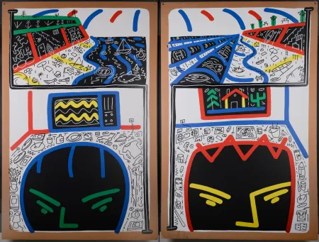 Serigrafia Boisrond - Rêve de plage, 1986 (Diptyque)