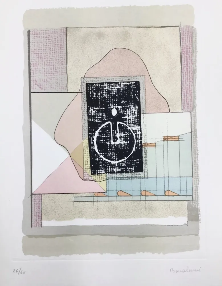 Litografia Bonalumi - La casa del vento 