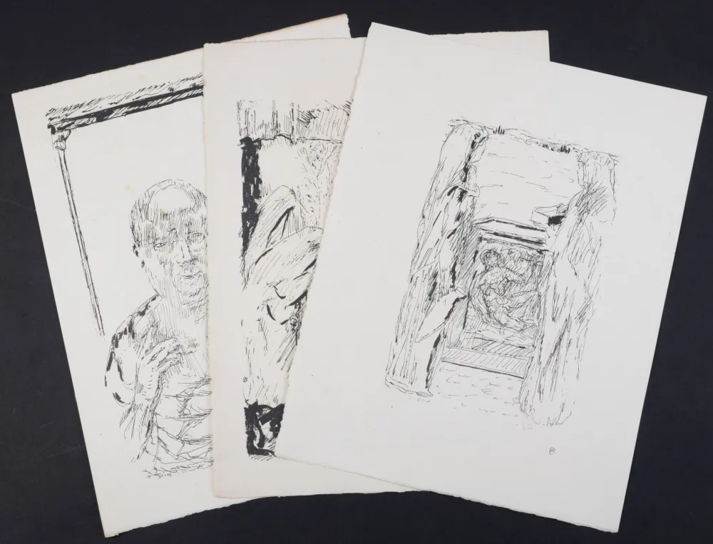 Litografia Bonnard - La vie de Sainte Monique #8, 1930 - Set of 3 lithographs