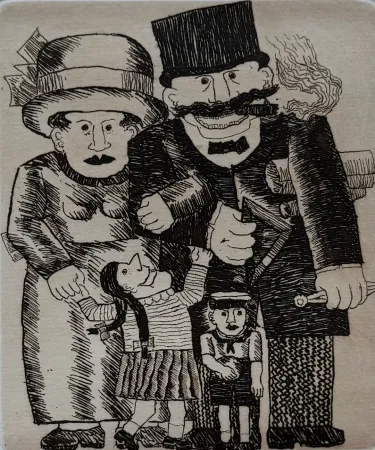 Água-Forte Borghese - La famiglia