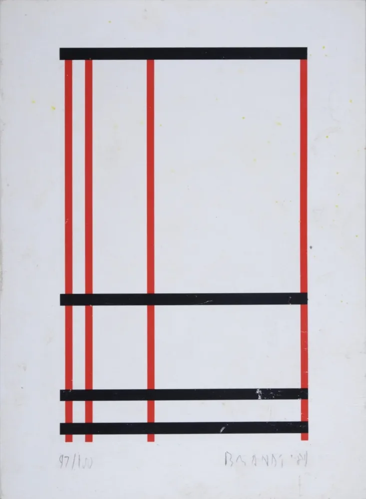 Serigrafia Brandt - Composition abstraite #4 
