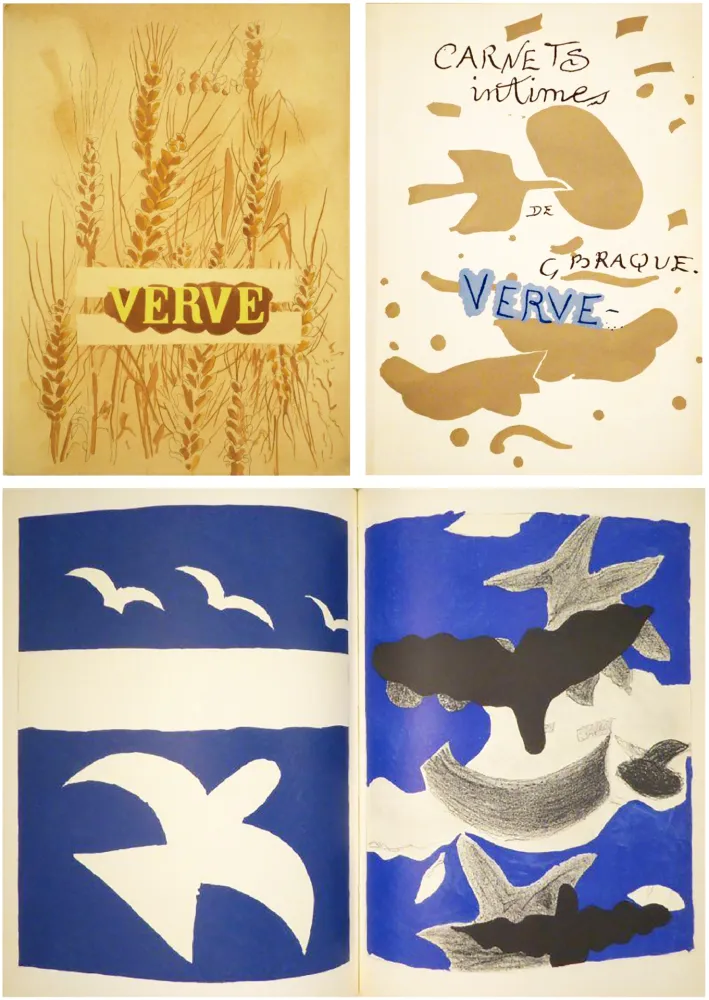 Livro Ilustrado Braque - BRAQUE CARNETS INTIMES - VERVE  Vol. VIII. N° 31-32 (1955)