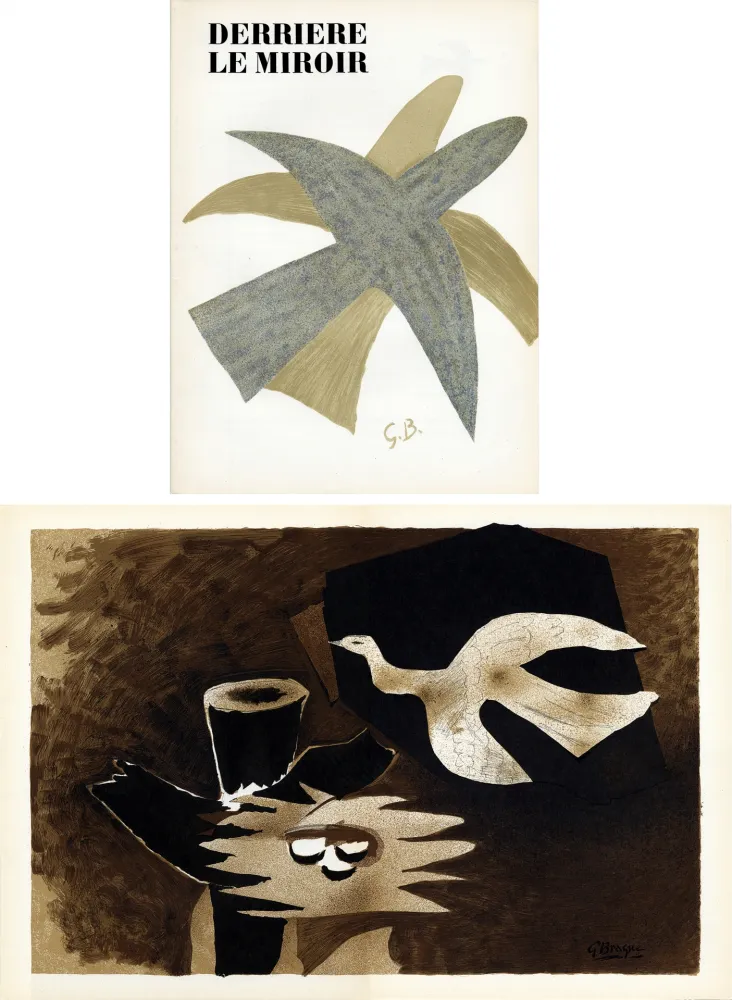 Livro Ilustrado Braque - DERRIÈRE LE MIROIR N° 85-86. BRAQUE. Avril-mai 1956.