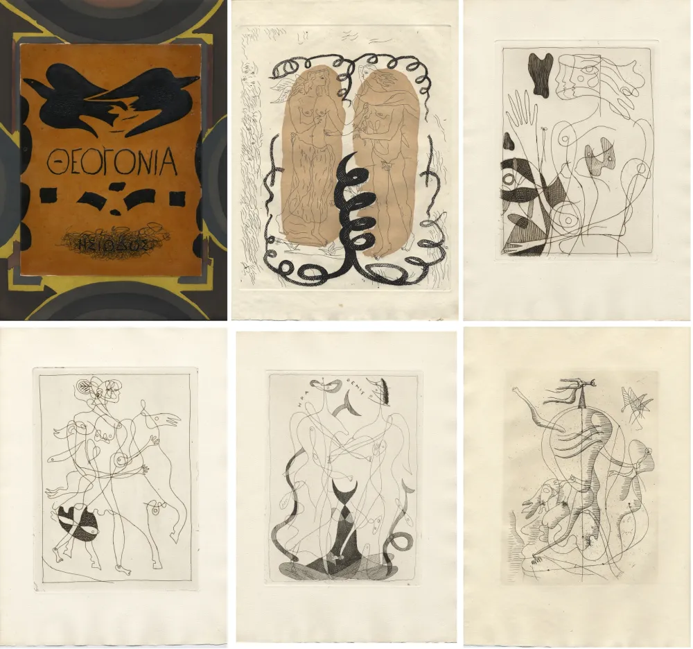 Livro Ilustrado Braque - Hesiode : THÉOGONIE. 20 eaux-fortes de Georges Braque (Maeght 1955)