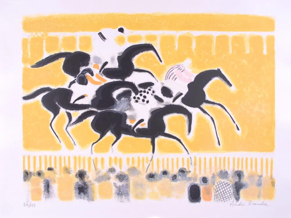 Litografia Brasilier - Courses à Auteuil - Racing at Auteuil