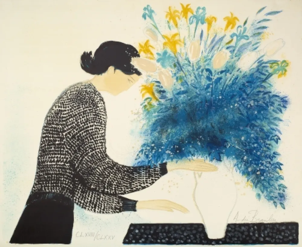 Litografia Brasilier - Grand bouquet du matin