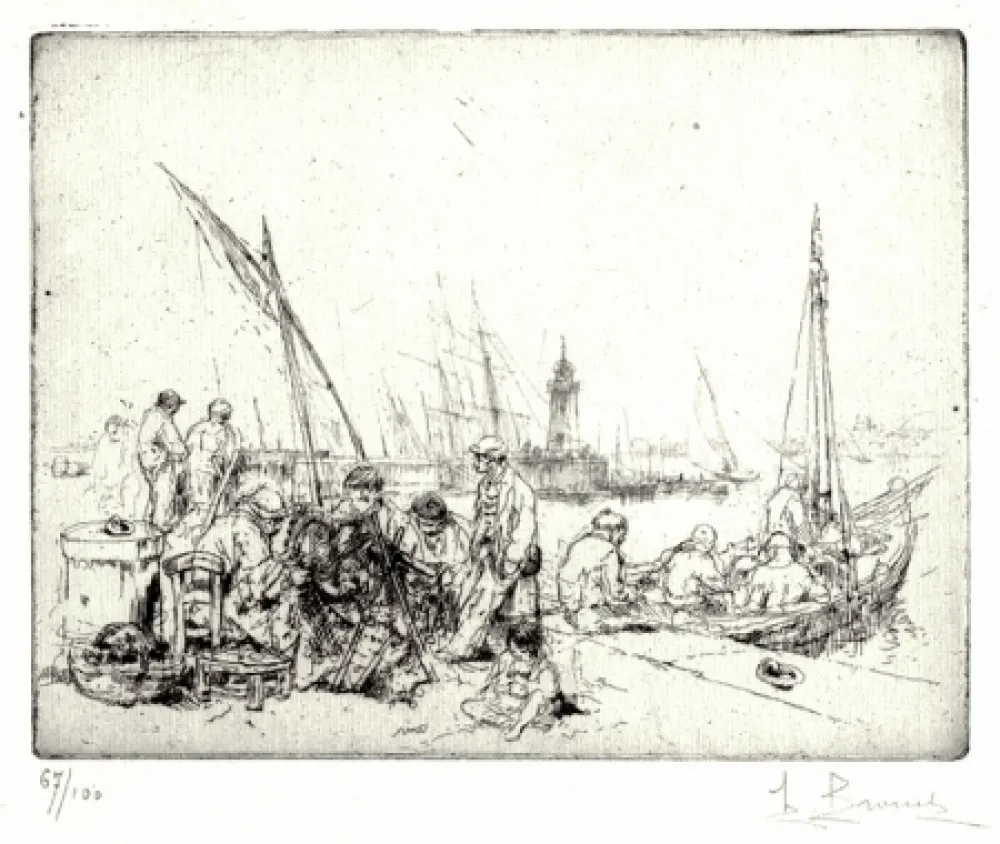 Água-Forte Brouet - Les Raccommodeurs de Filets