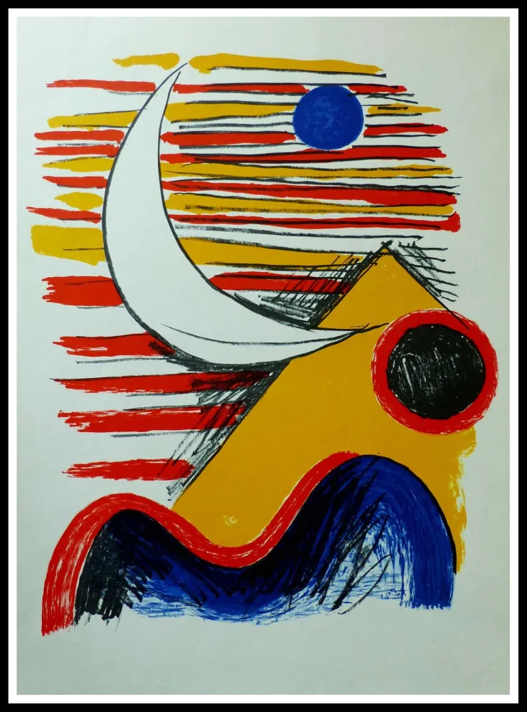 Litografia Calder - LA LUNE ET LA MONTAGNE