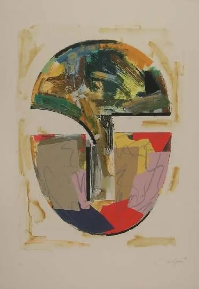 Litografia Canogar - UNTITLED