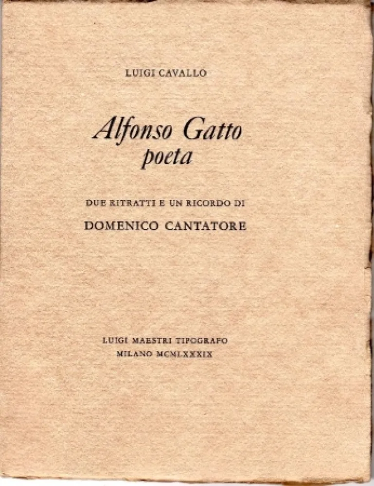 Livro Ilustrado Cantatore - Alfonso Gatto Poeta