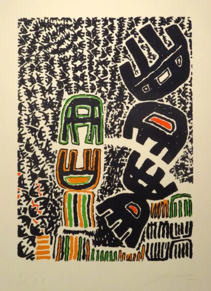 Litografia Capogrossi - Opale Nr. 9