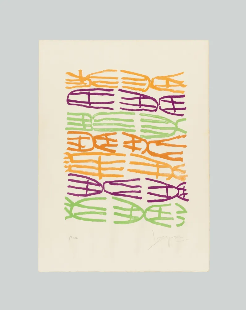 Litografia Capogrossi - Quatrain