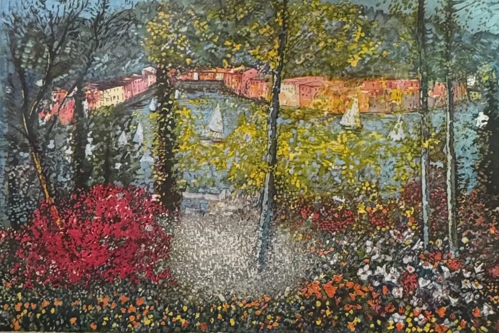 Água-Forte Cascella - Veduta sul porto