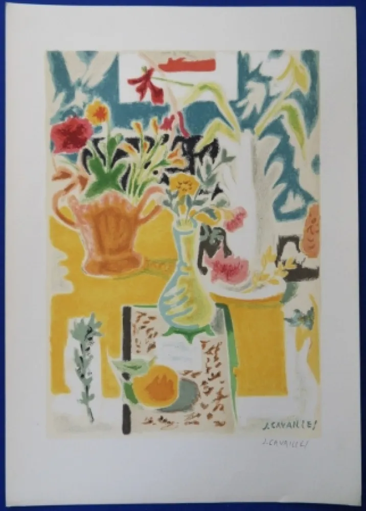 Litografia Cavailles - Table fleurie