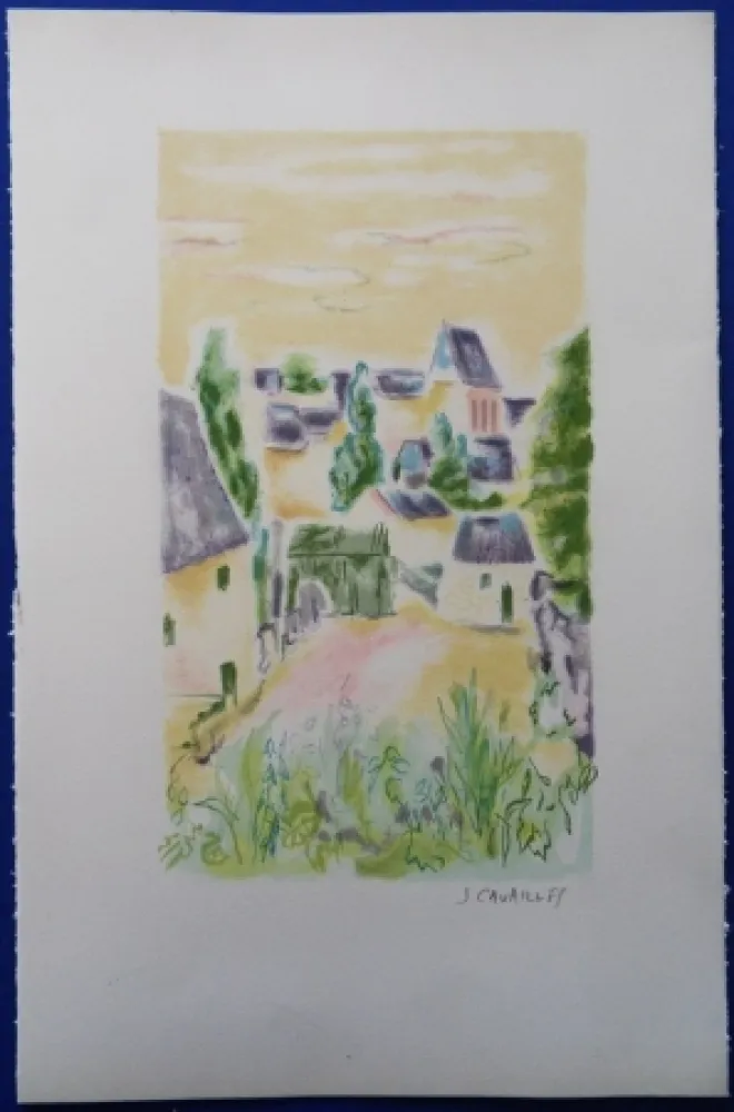 Litografia Cavailles - Village en Provence