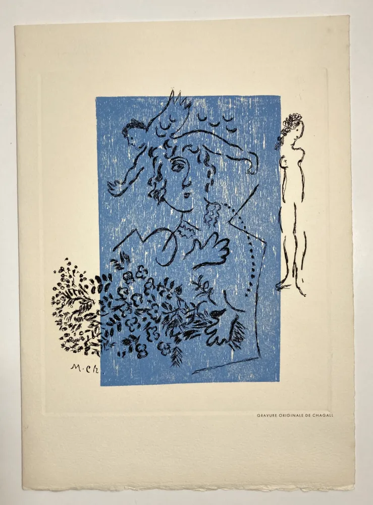 Água-Forte E Água-Tinta Chagall - Carte de voeux 1963