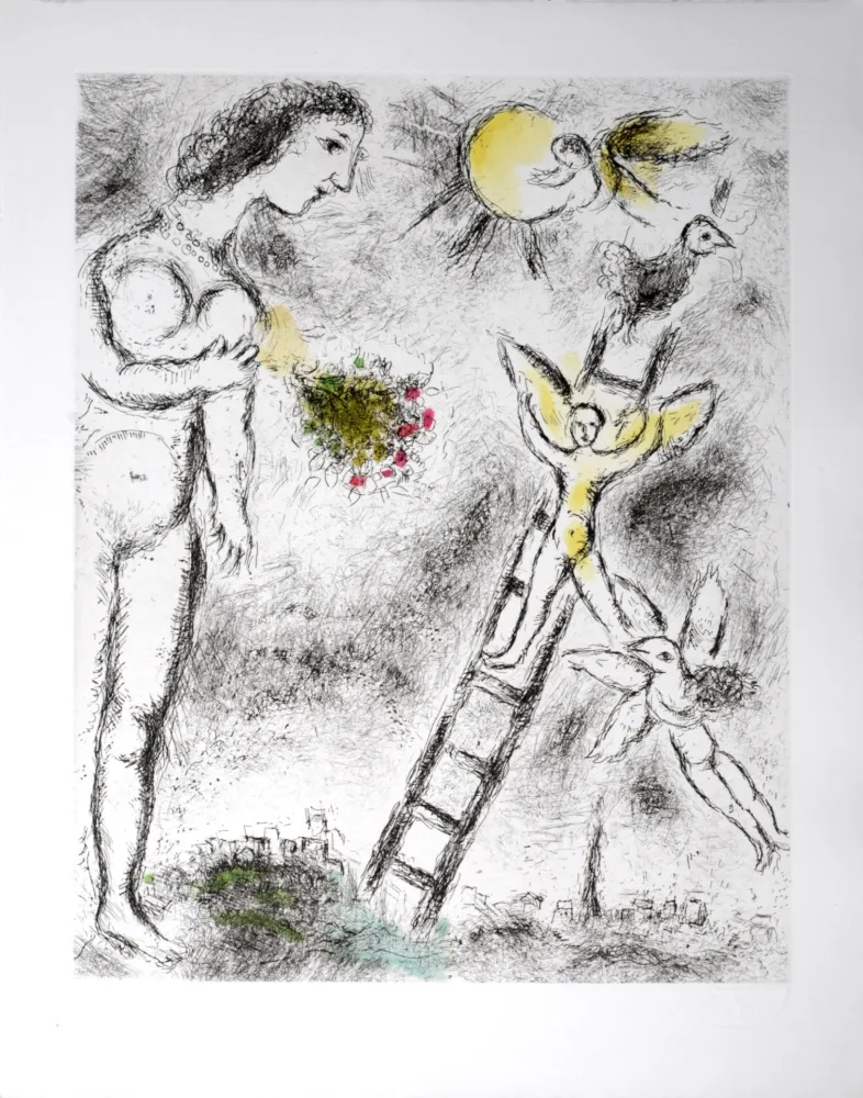 Água-Forte E Água-Tinta Chagall - Celui qui dit les choses sans rien dire, 1976 - PLATE 25