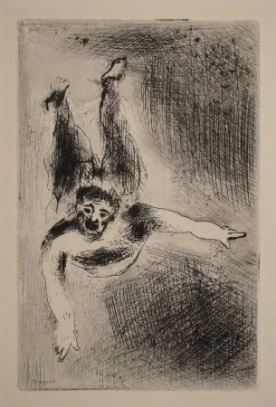 Gravura Chagall - La Colère II / Der Zorn II