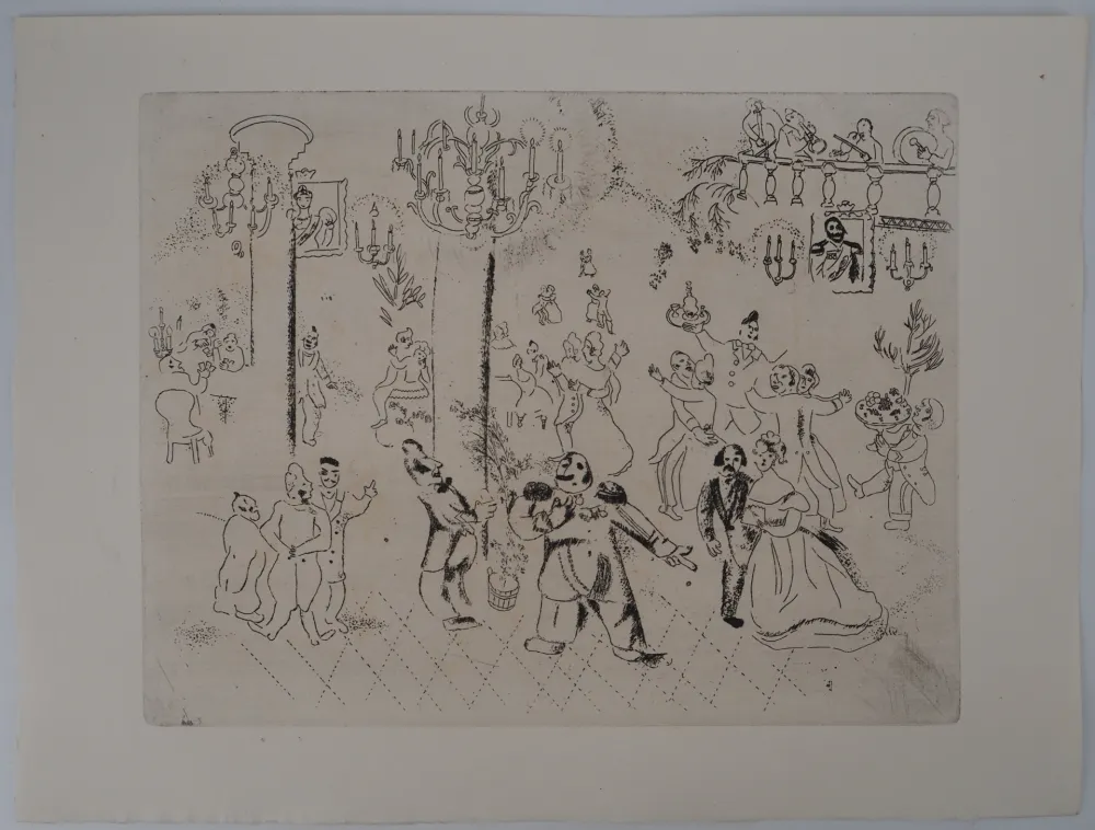 Gravura Chagall - La soirée chez le gouverneur