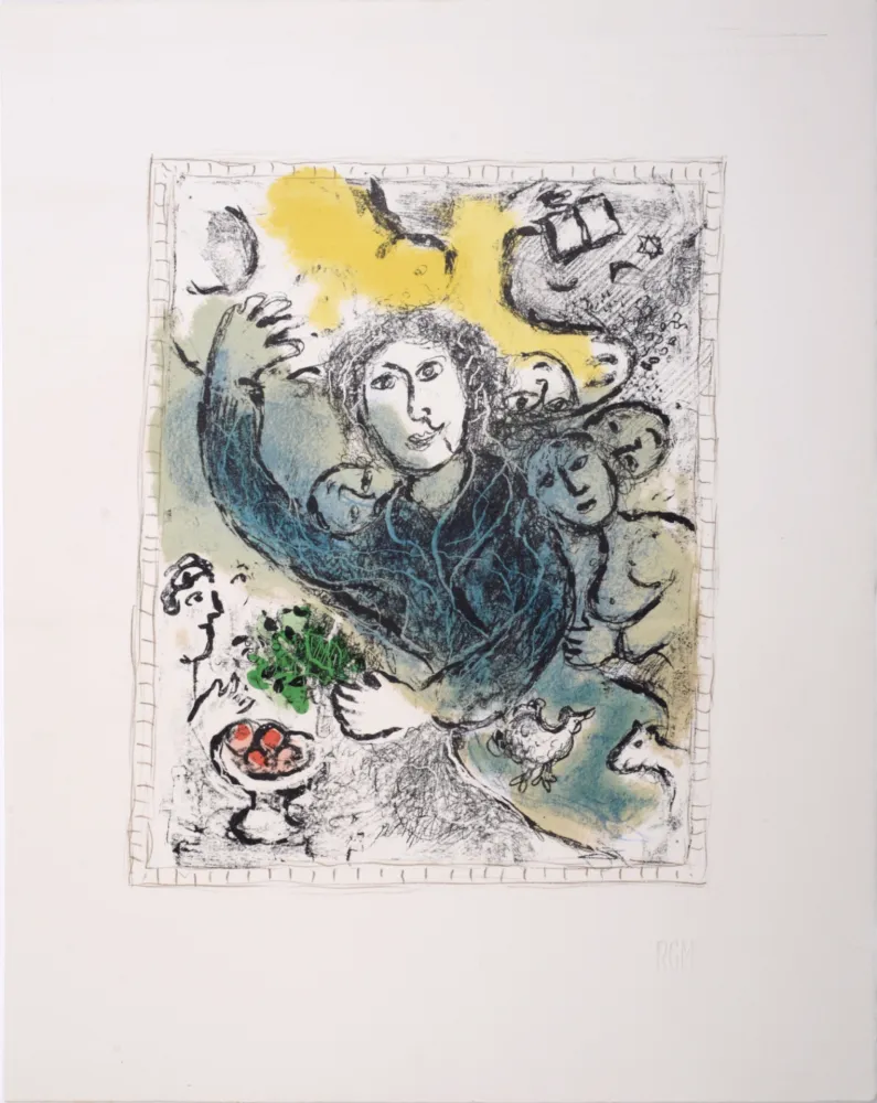 Litografia Chagall - L'Artiste II, 1978 - Very scarce!