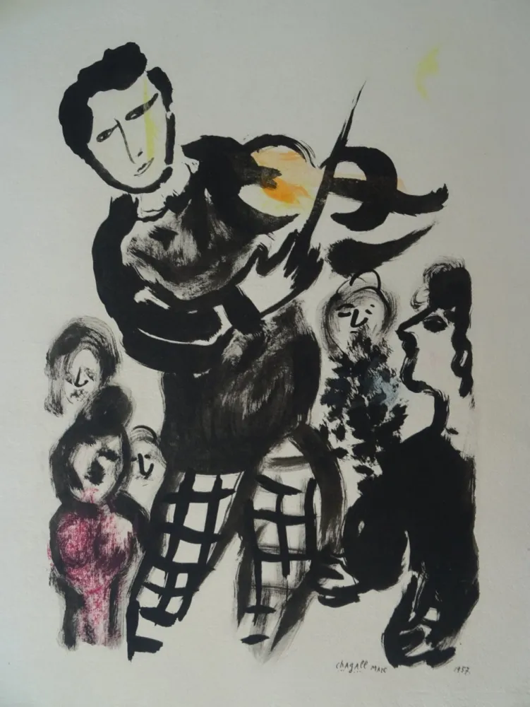 Estêncil Chagall - Le Violoniste