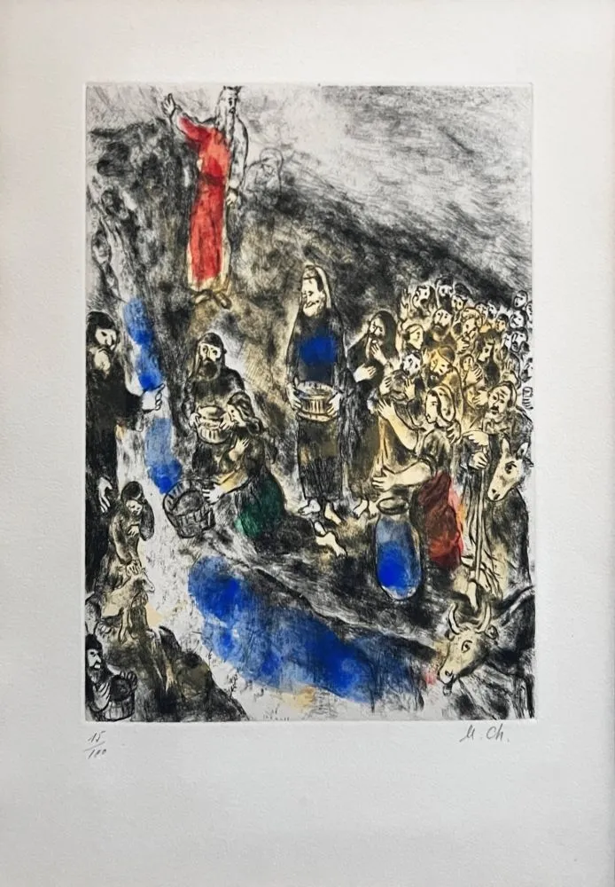 Água-Forte Chagall - Moïse fait jaillir leau du rocher