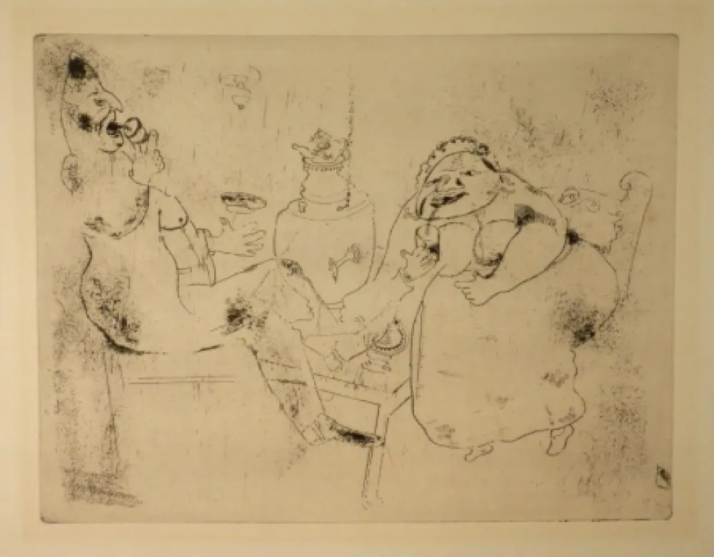 Água-Forte Chagall - (Nicolas Gogol, Les Ames Mortes, 18)