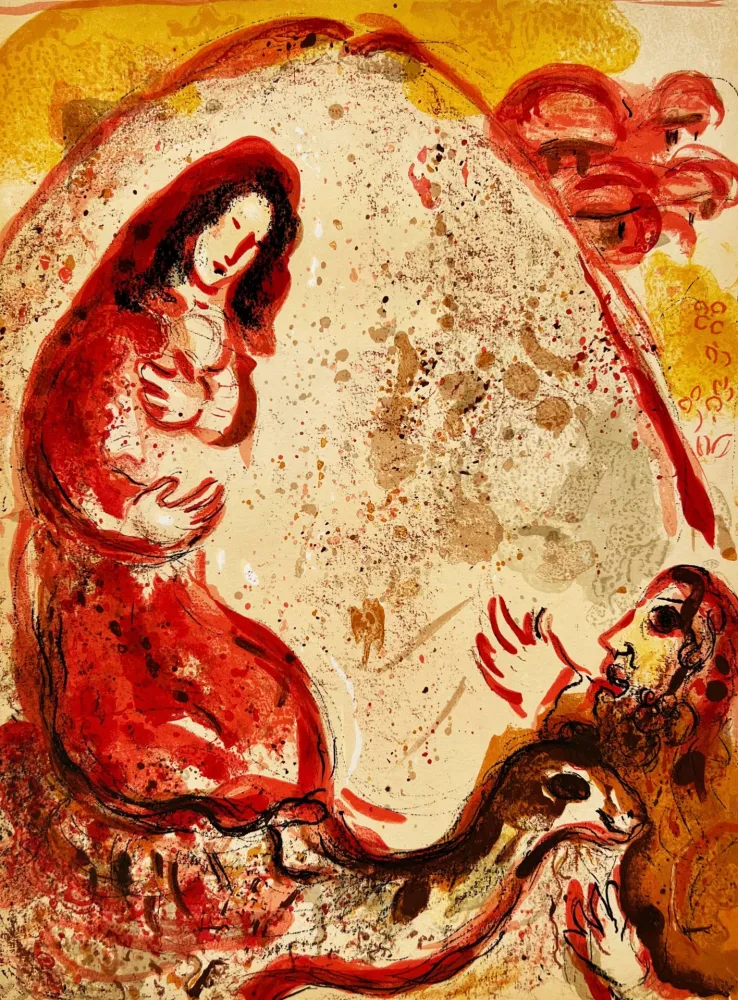 Litografia Chagall - Rachel Steals Her Father’s Graven Images