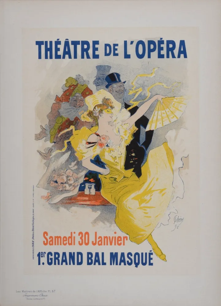 Litografia Cheret - Bal Masque de l'Opera, Les Maitres de L’Affiche