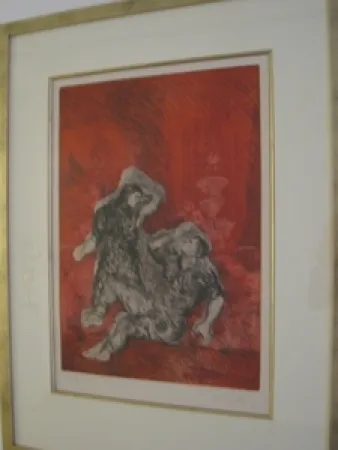 Gravura Chia - Two persons in a Garden