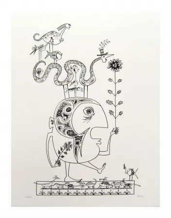 Litografia Chica - Hommage à Brauner