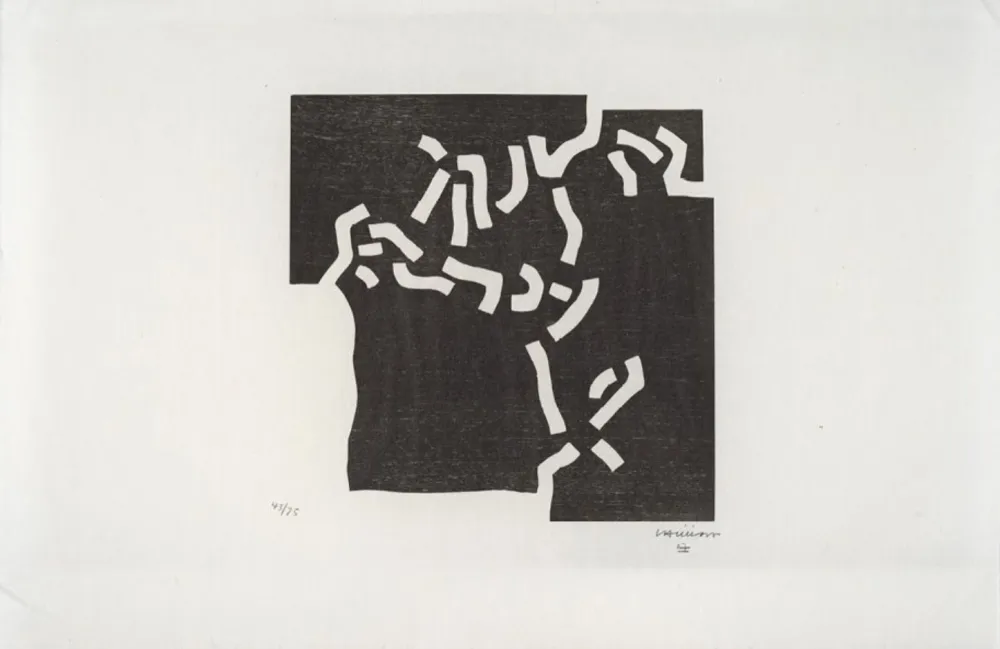 Xilogravura Chillida - Beltza II