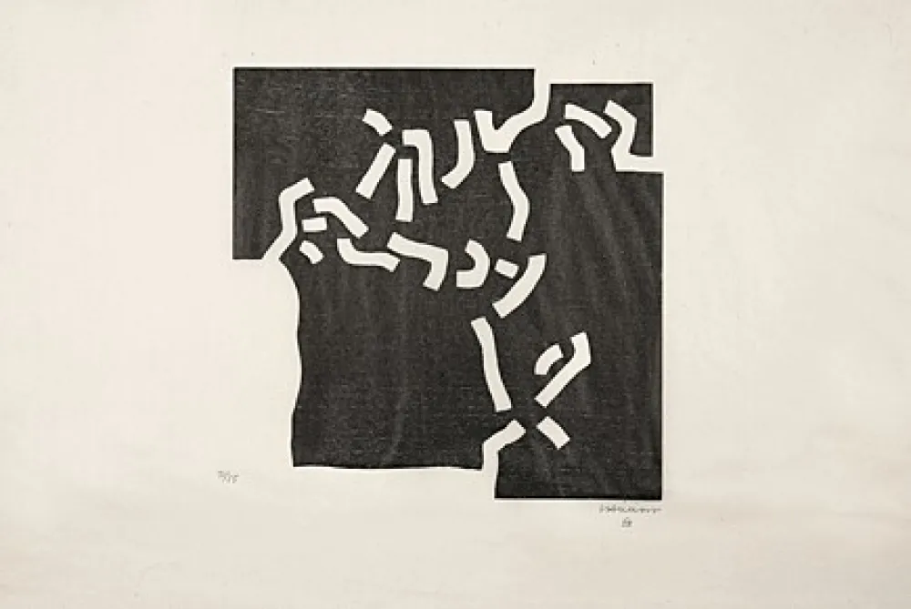 Xilogravura Chillida - Beltza II (Schwarz II)
