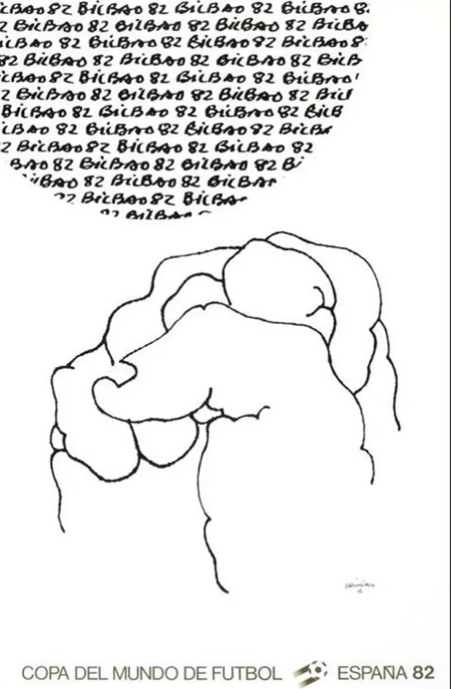 Litografia Chillida - Coupe du Monde 82 - Espagne