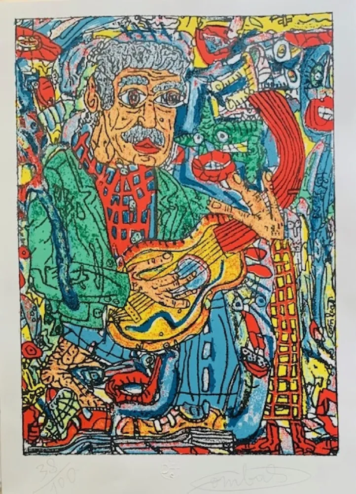 Xilogravura Combas - GB complètement déconnecté 