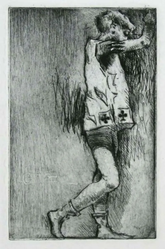 Gravura Conconi - FANTE DI FIORI ( The knave of clubs ) 