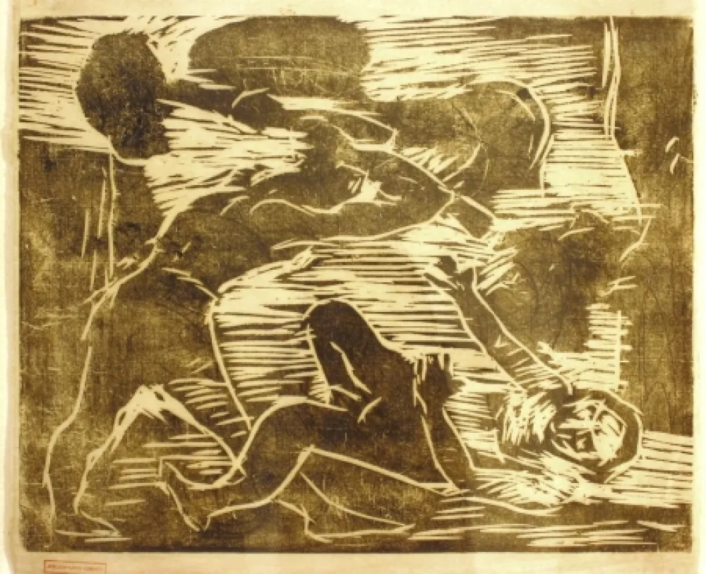 Xilogravura Corinth - Brudermord (Cain and Abel)
