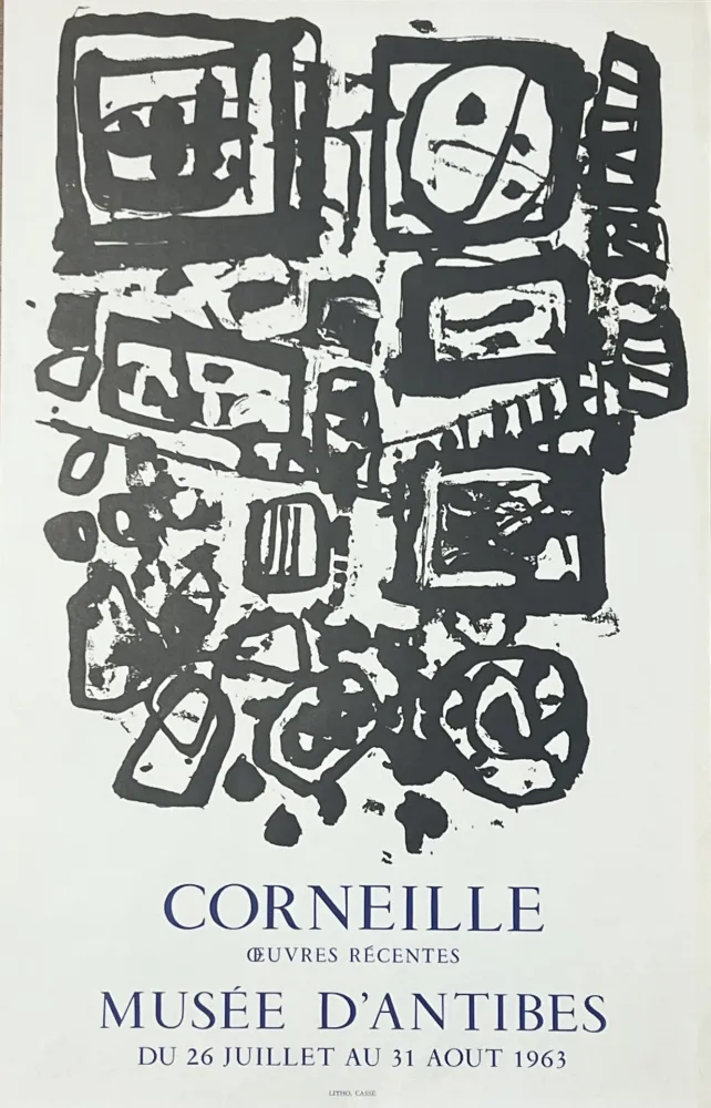 Litografia Corneille - Affiche lithographique Musée d'Antibes (Musée Picasso) 1963