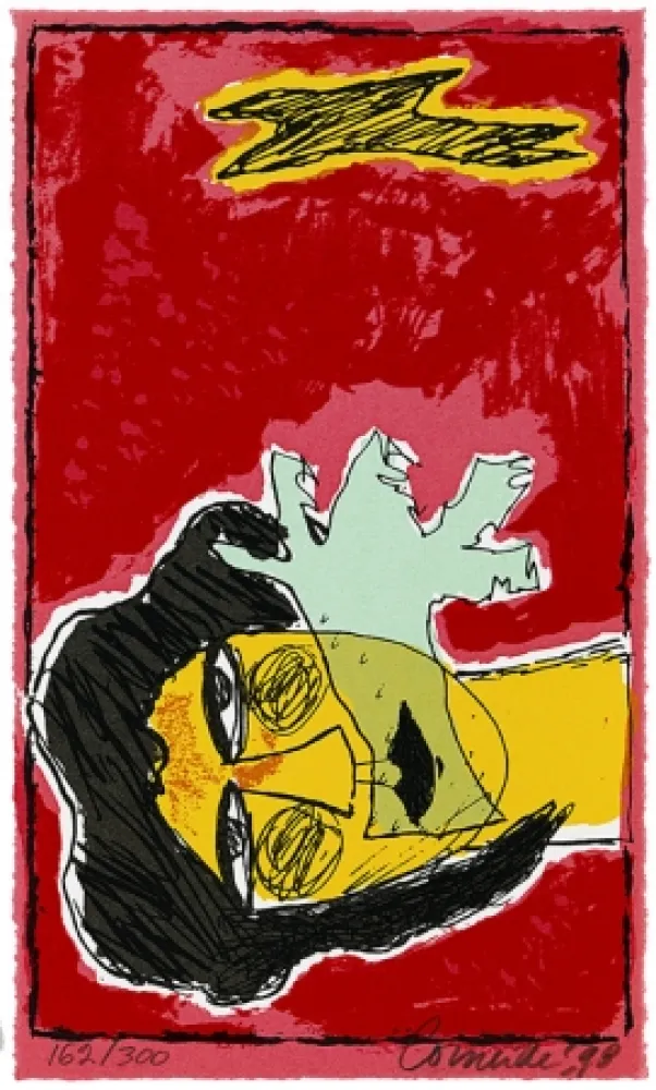 Serigrafia Corneille - Le ciel rouge de l'amour