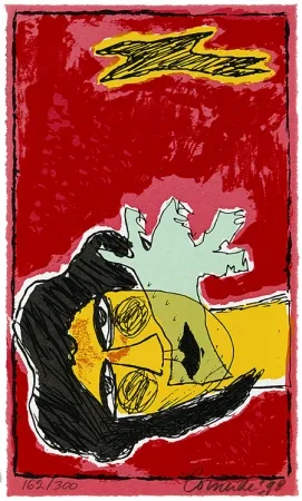 Serigrafia Corneille - Le ciel rouge de l'amour