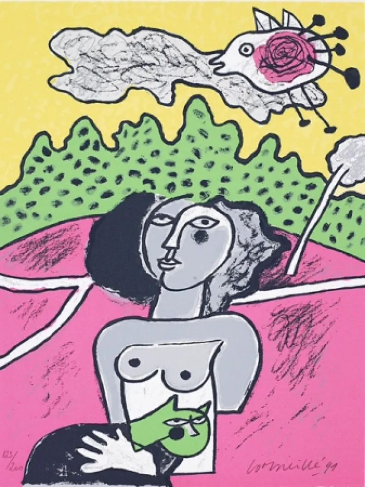 Serigrafia Corneille - Terre habitée