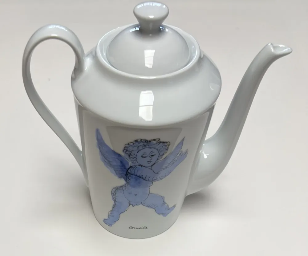 Cerâmica Corneille - Théière L'Ange d'après Rubens, en porcelaine de Limoges